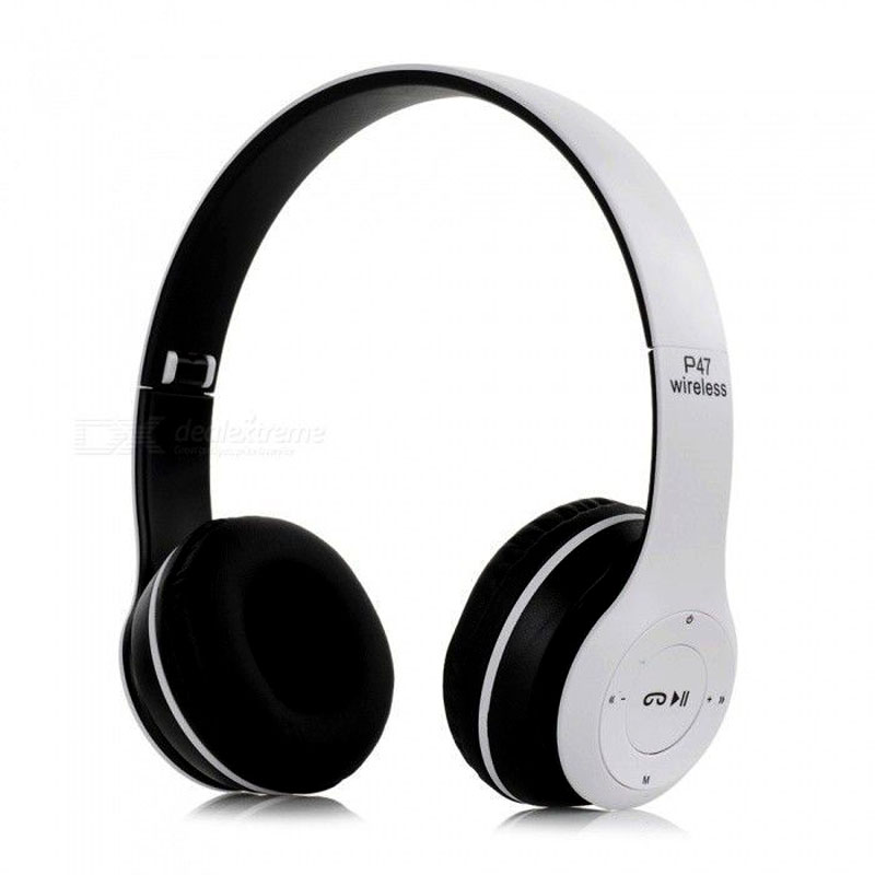 P47 - Wireless Bluetooth Headphone - Black & White by Deshi Amazon