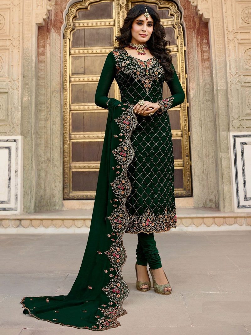 Indian Replica Semi-Stitched Georgette Dress For Women | Deshi Amazon