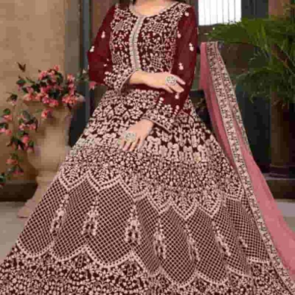 New Premium Quality Gown with Embroidery Work GWN356